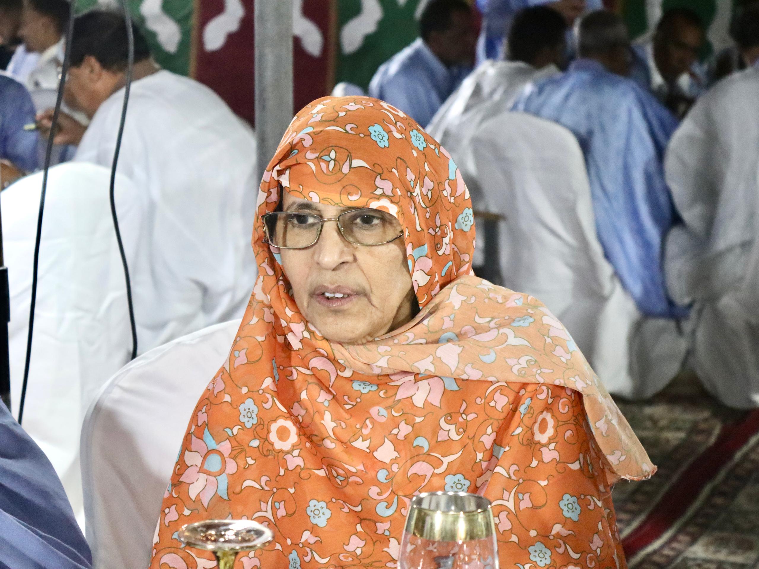 رئيسة الاتحاد أثناء الحفل 